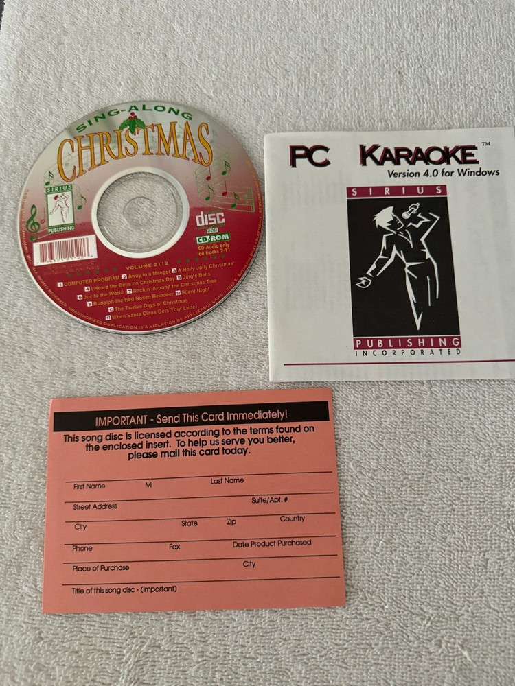 Sing-Along Christmas - Volume 2112 Sirius Publishing - PC