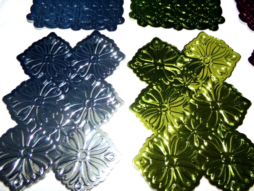 Birthday Layer Cut Emboss Folders Frames using Mirror Metallic Handmade Die Cuts