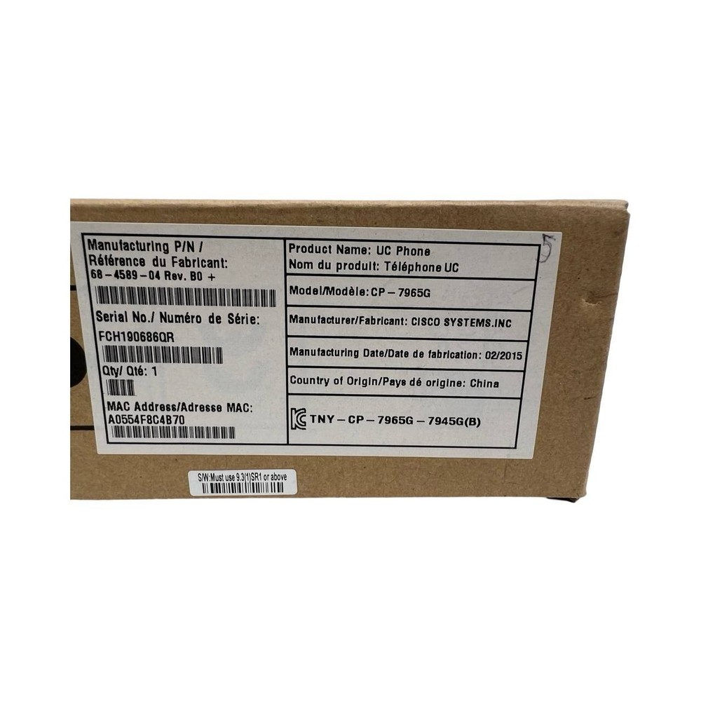 Cisco CP-7965G IP Phone New in Box!