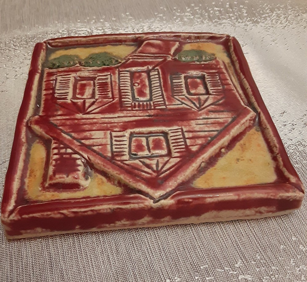 Sara Frank Iguanaworks Pottery Square Tile 3.75"