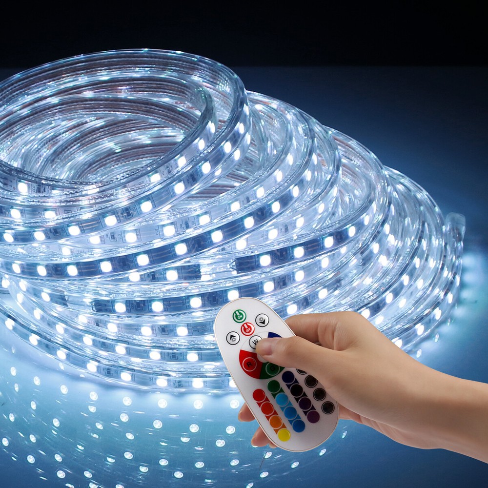 30FT LED Strip Rope Light Waterproof Multi-Color Changing Lights Flexible Remote