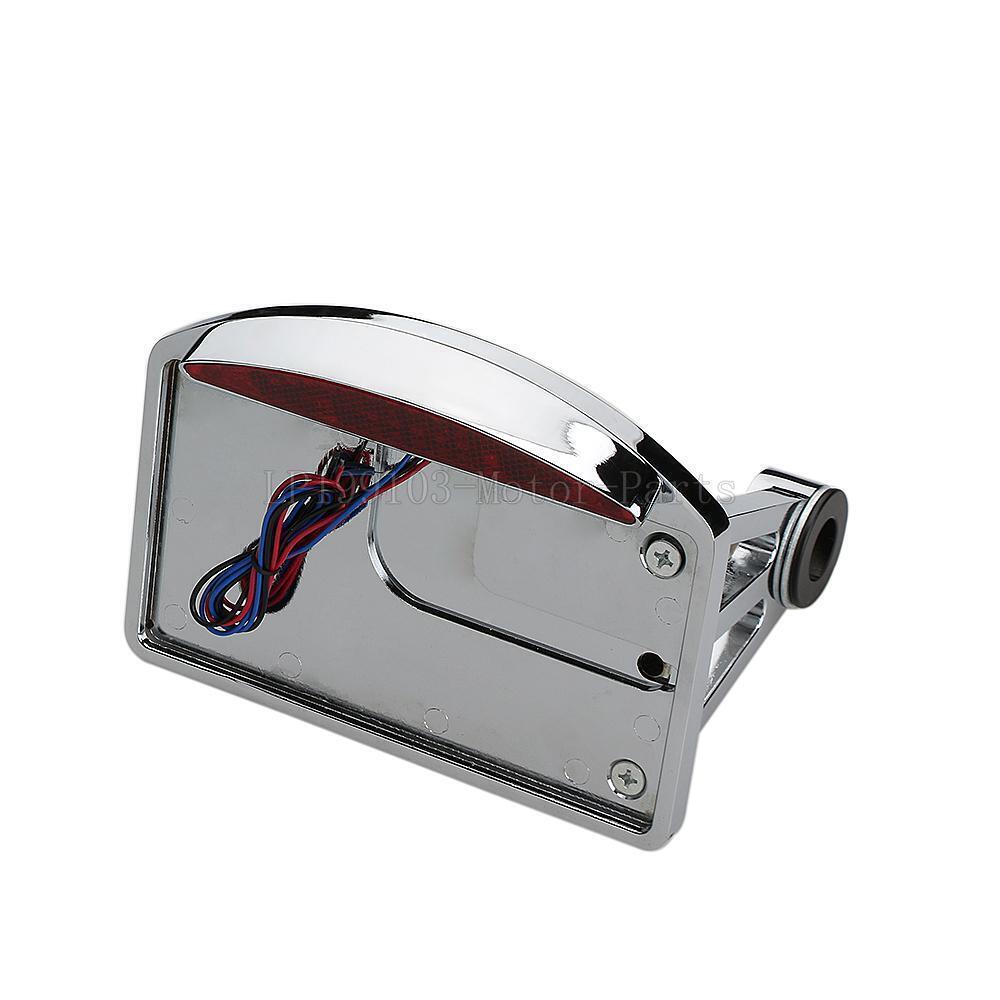 Chrome Side Mount License Plate Bracket For Harley-Davidson Softail Deuce FXSTD