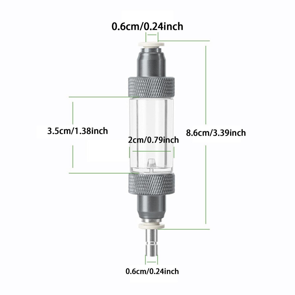 Double Head Aquarium CO2 Bubble Counter Bubble Record CO2 Diffuser Attachments