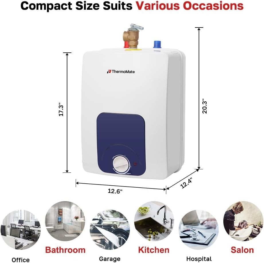 Thermomate 4 Gallon Water Heater Under Sink 120V Mini Tank Es400b