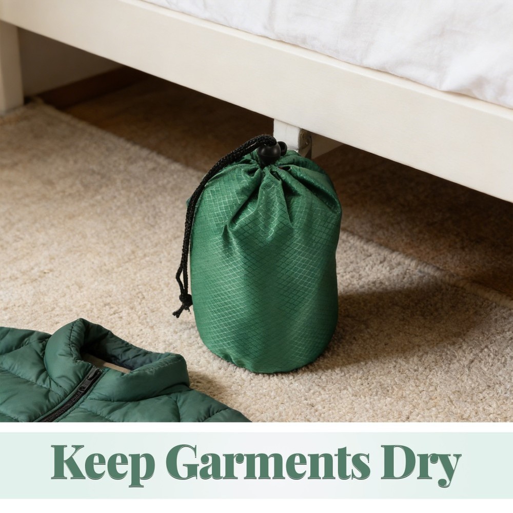 2 Pcs Camping Gear Bags Storage for down Jackets Drawstring Stuff Sack