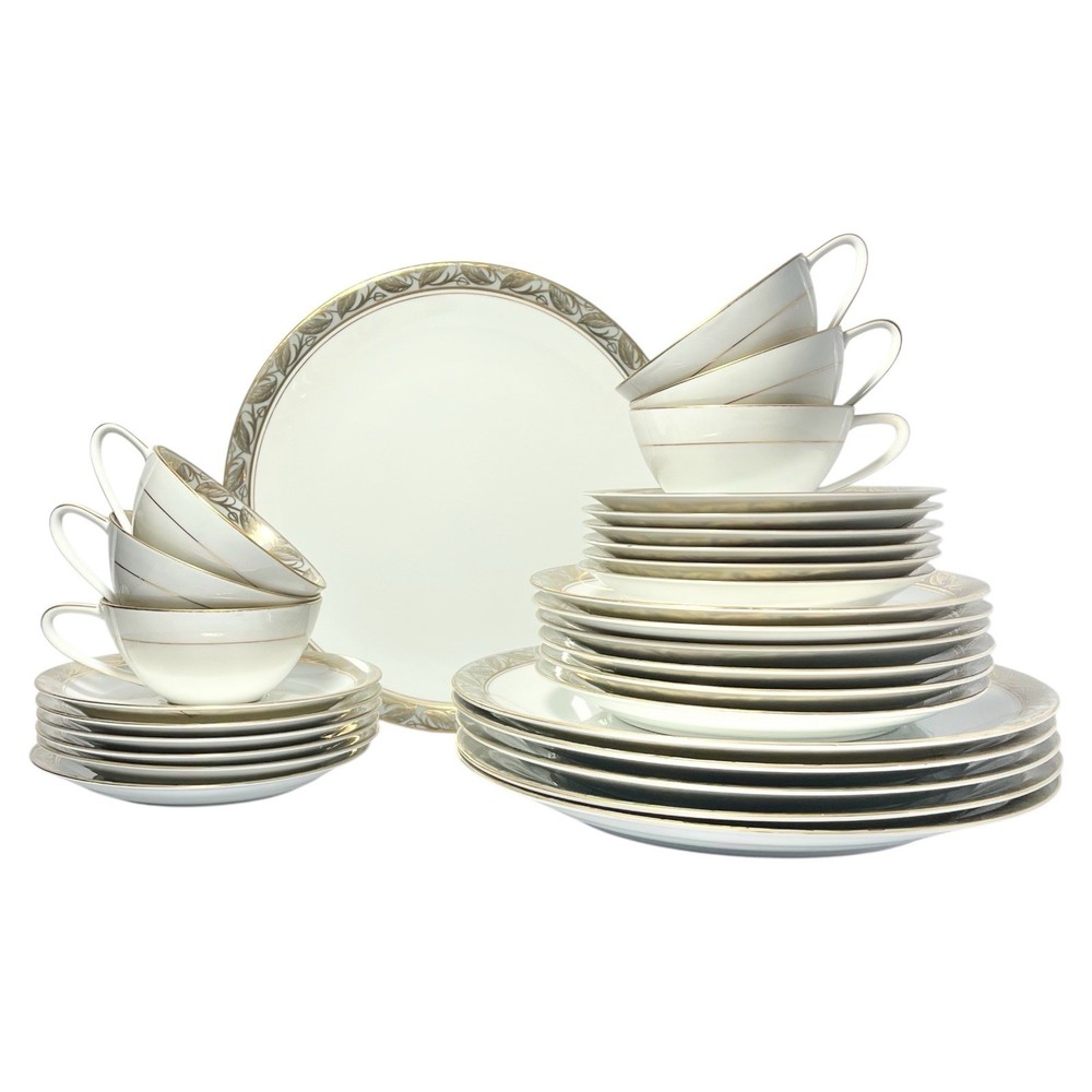 Noritake “Greta” 30-Piece Bone China Dinnerware Set, Service for 6
