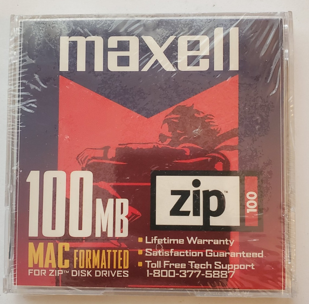 Maxell, 100MB Mac Formatted Zip Disk, New Sealed