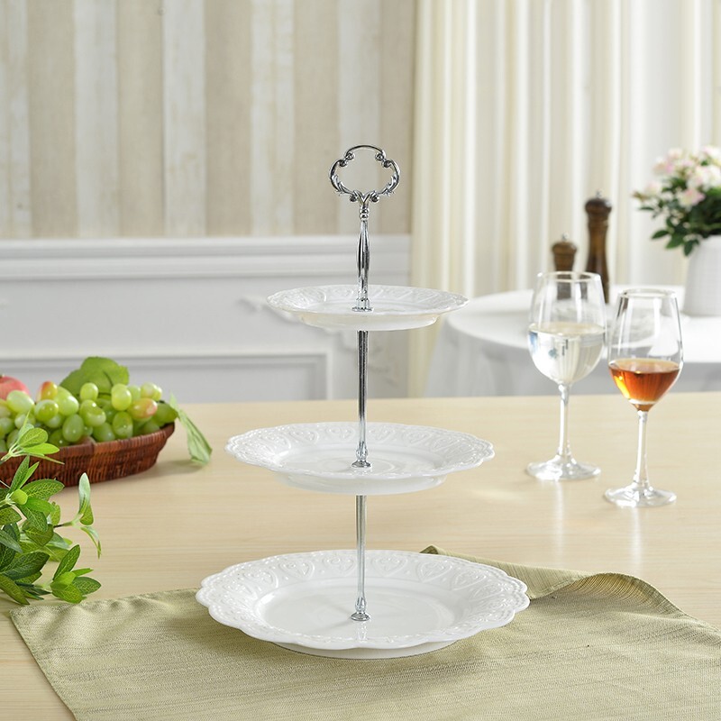2/3 Tier Cake Cupcake Plate Stand Handle Hardware Fitting Holder Without Plate