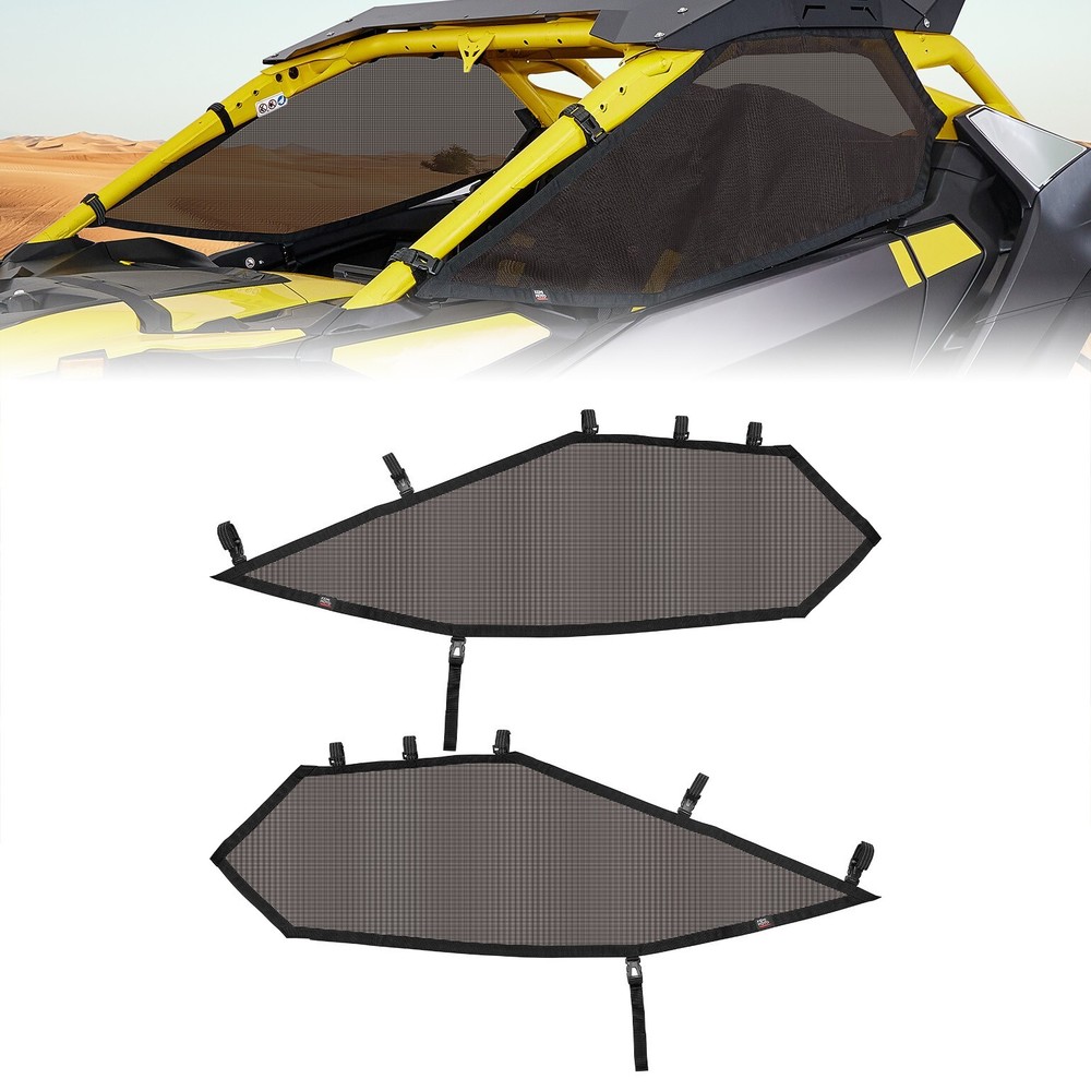 #715007376 UTV Upper Window Nets Wind Door Nets Set for Can-Am Maverick R 2024+