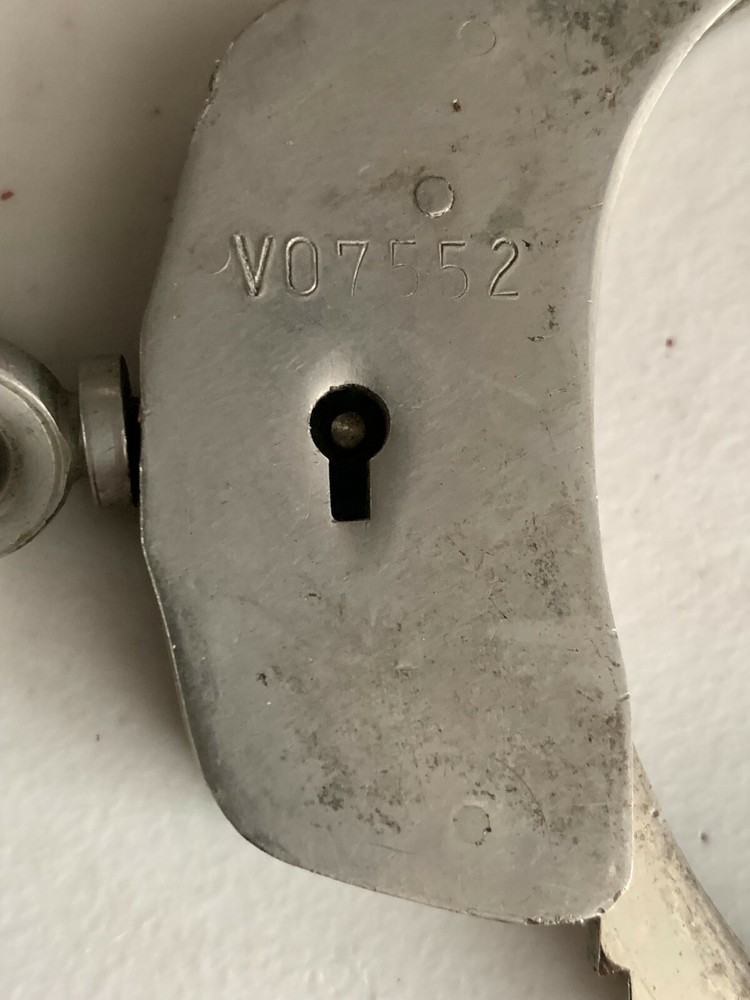 OLD HAND CUFFS W/KEY AND CASE
