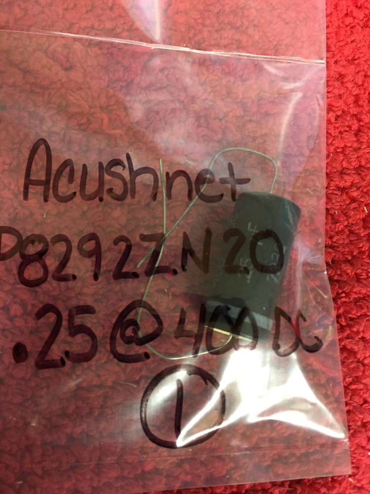 .25MFD 400V ACUSHNET P8292ZN20 CAPACITOR