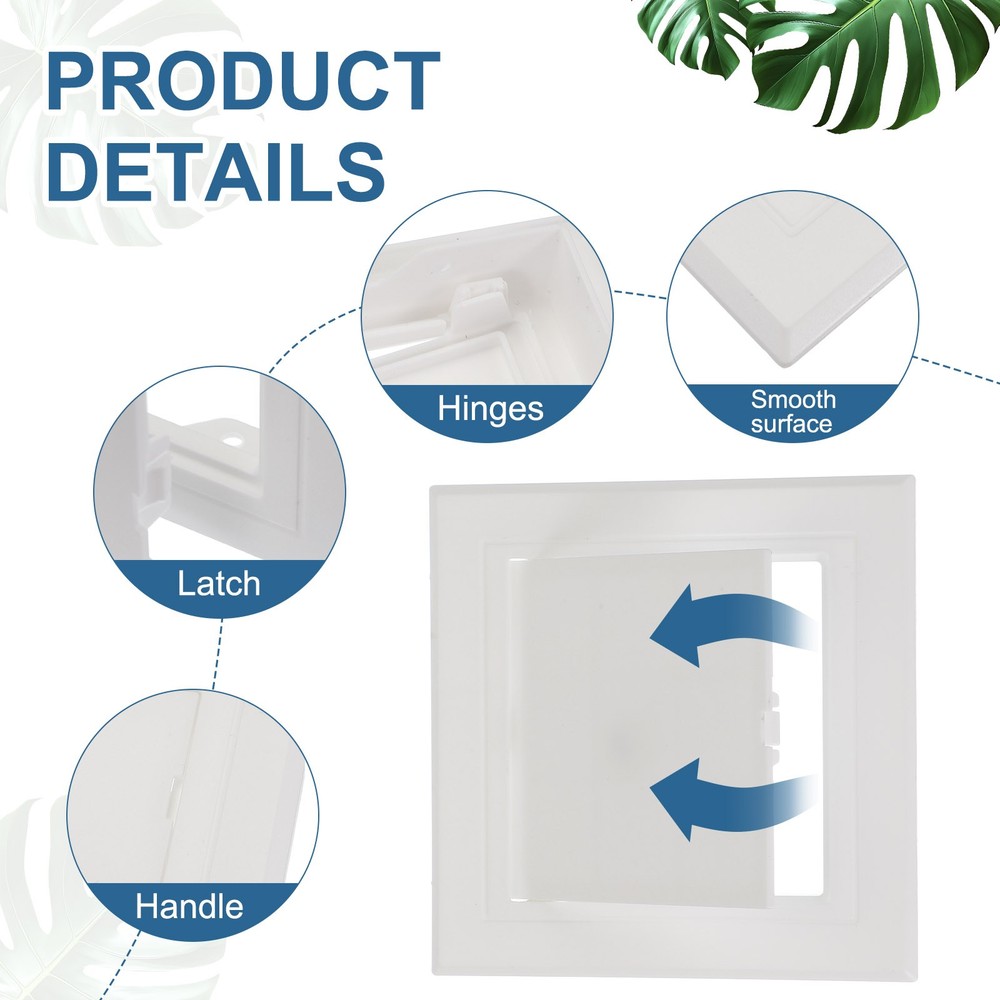 4.72x4.72 Inch(120x120mm) Removable Hinged Access Panel, 3Pcs Access Doors White