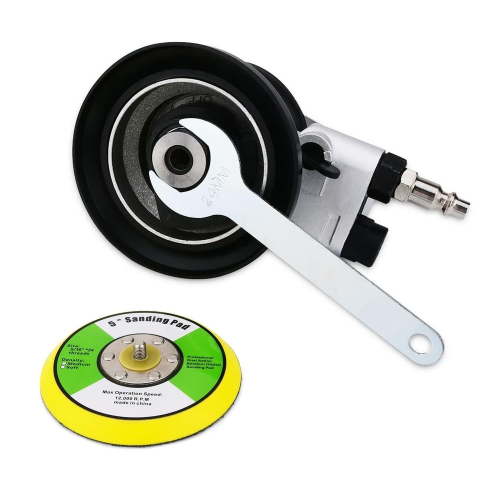 5 inch Pneumatic Orbital Sander, Air Sander with Hook and Loop Sanding Pad fo...