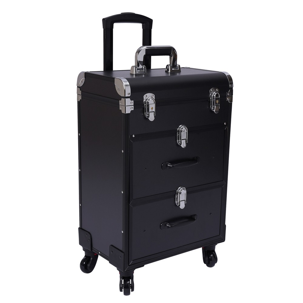 Professional Rolling Makeup Train Case Cosmetic Trolley Makeup Storage Organizer
