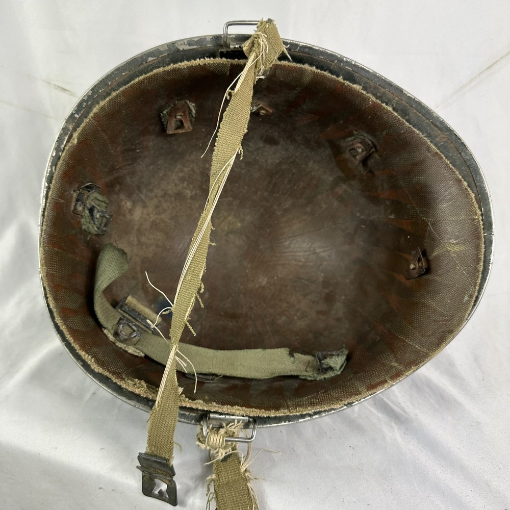 Original WWII US Navy Painted M-1 Helmet Stenciled