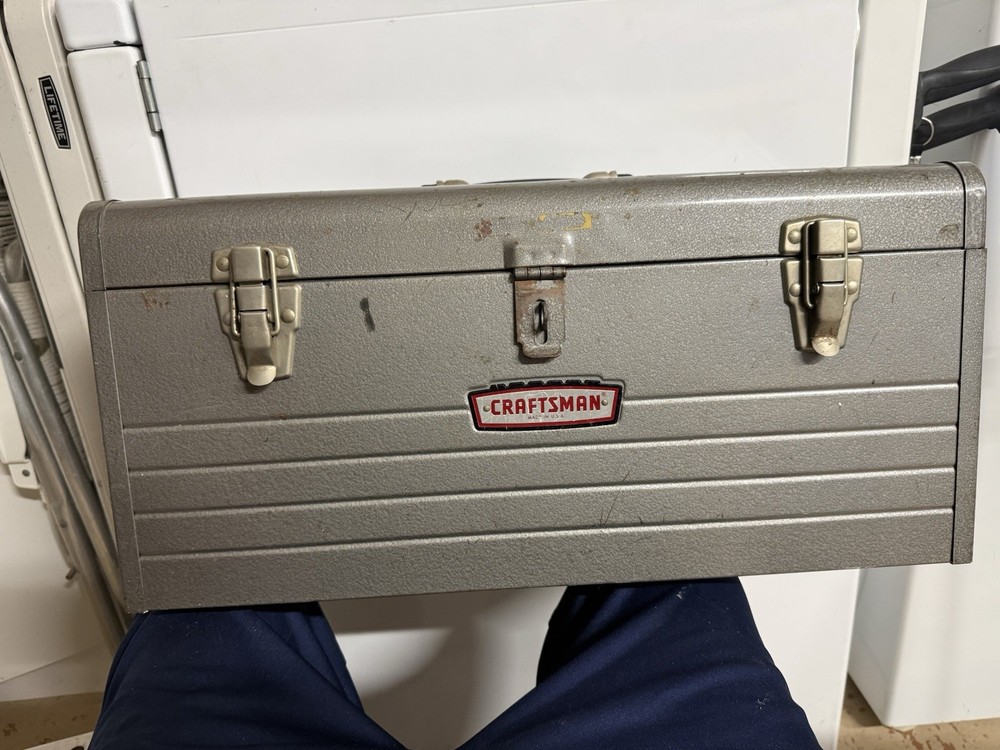 Vintage Craftsman Metal Toolbox