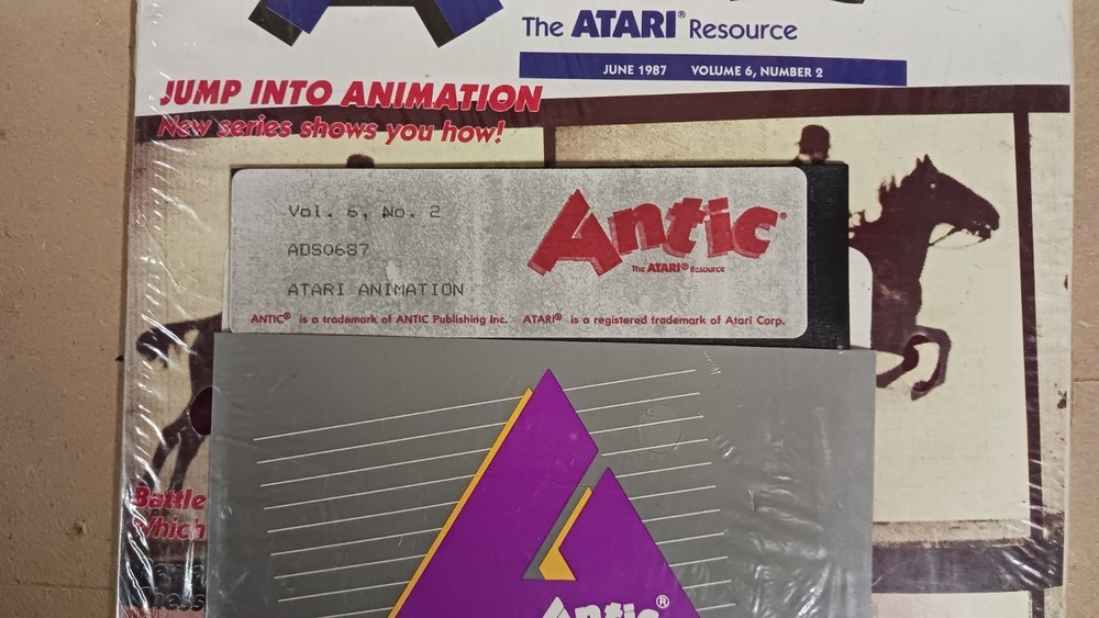 Antic Volume 6, Number 2, Atari Animation, Magazine and Disk
