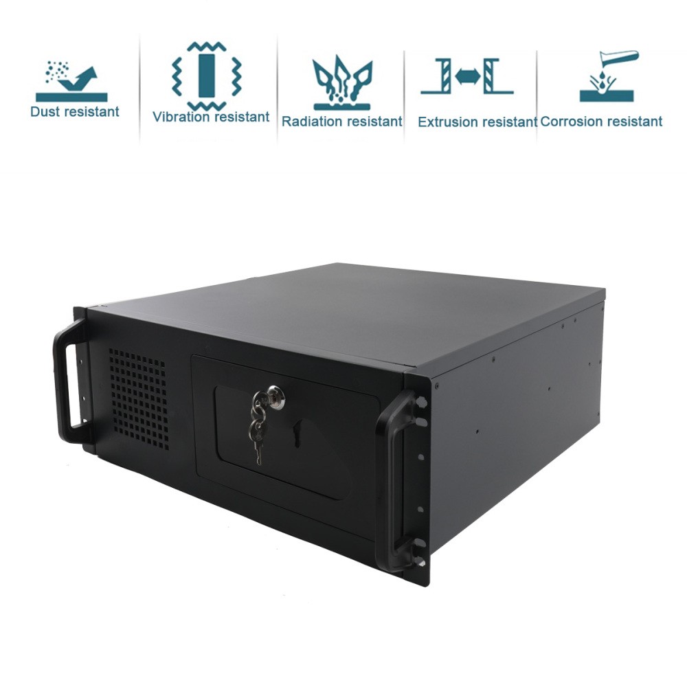 4U Server Case Rack Mount 4U Server Chassis Lockable Computer Cases for Home Lab