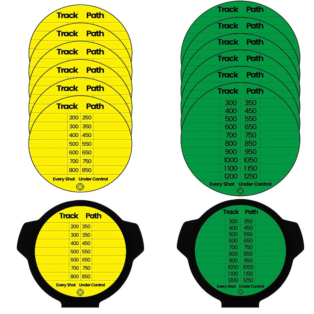Twizz Scope DOPE Sticker Pack: Removable, Writable Adhesive Yellow + Green