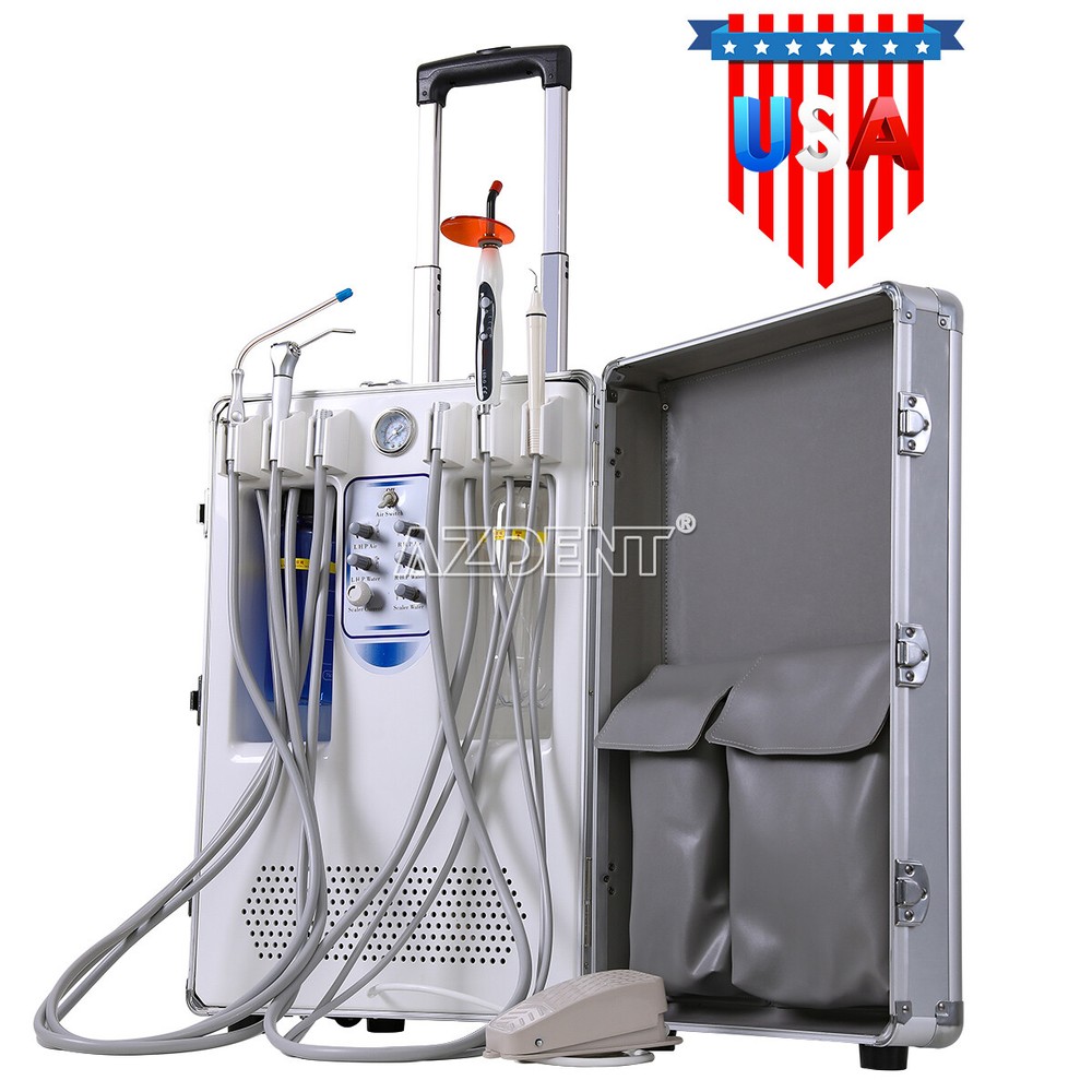 Dental Mobile Delivery Unit Air Compressor Suction System / Handpiece Kit 4Hole
