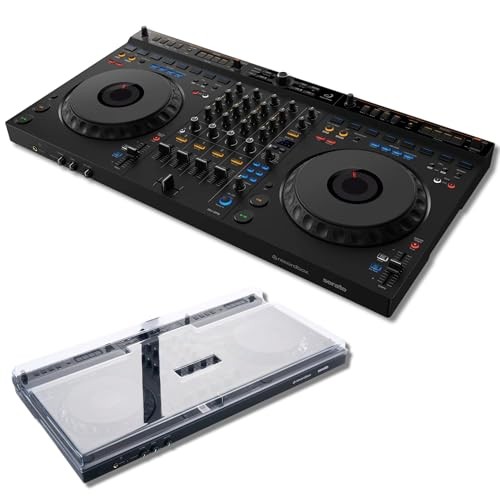 AlphaTheta DDJ-GRV6 4-Channel DJ Controller with Decksaver Protective Cover