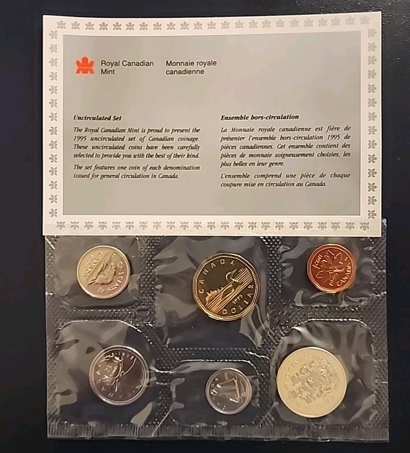 THE  🇨🇦 CANADA 🇨🇦 UNCIRCULATED  MINT COINS SET  1995.