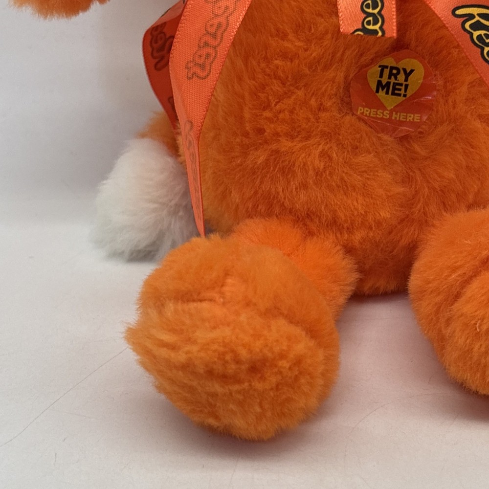 Hershey's Chocolate Reese's Plush Toy Orange Singing Fox Tested & Working!