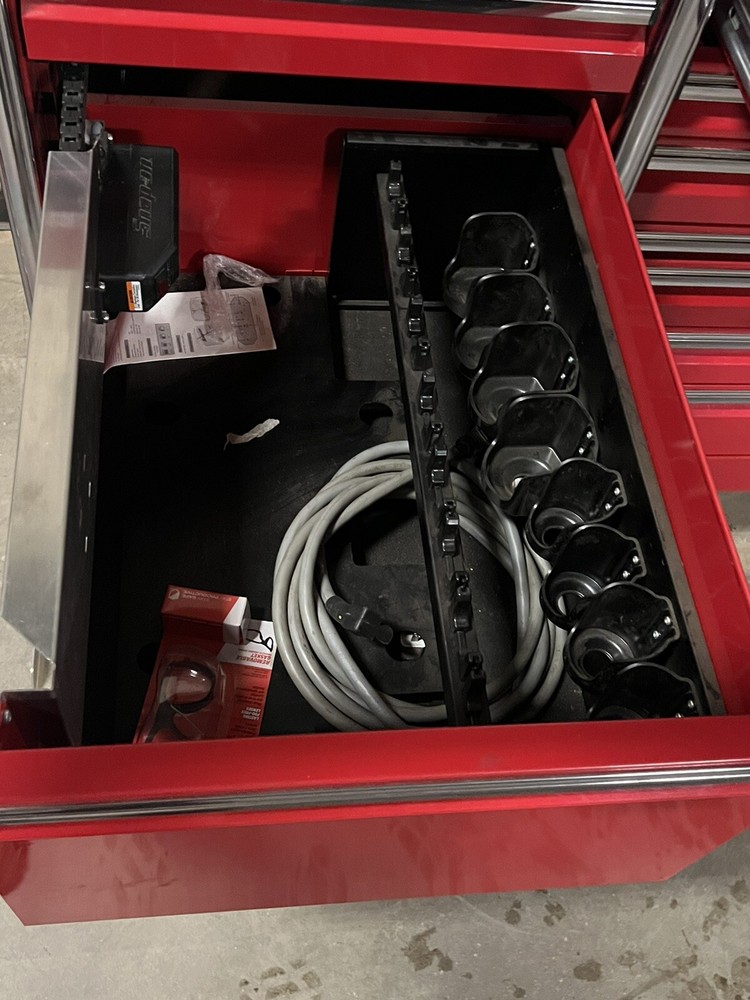 Snap On Cranberry & Black Trim 84" Epiq Tool Box Toolbox & Armor Edge Top