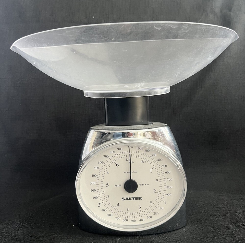 Salter Chrome Kitchen Dining Food Scale - Preowned
