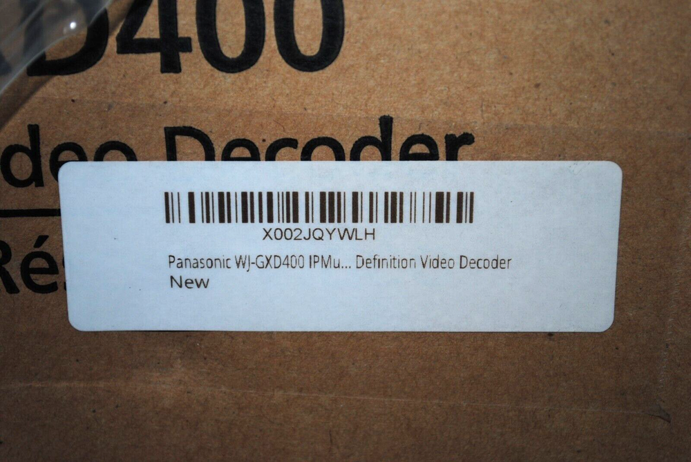 PANASONIC WJ-GXD 400 NETWORK VIDEO DECODER, FACTORY SEALED