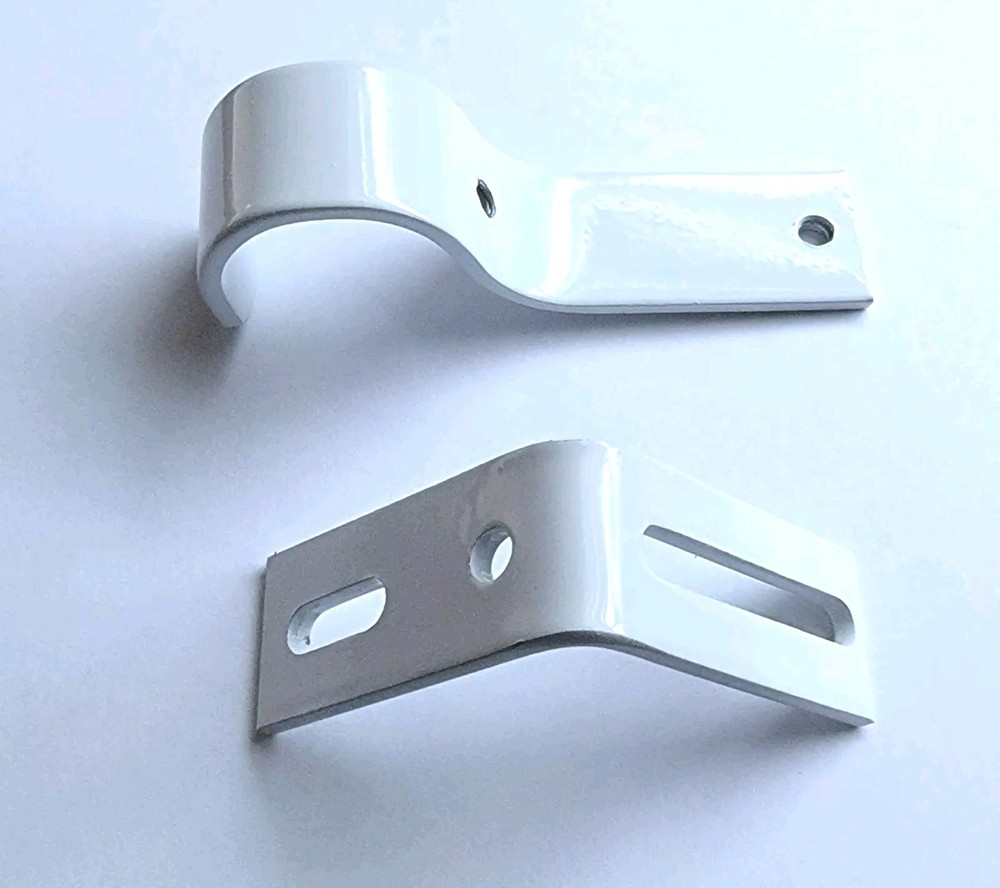 White metal holder for macrame. 90° and hanging hook.2pc