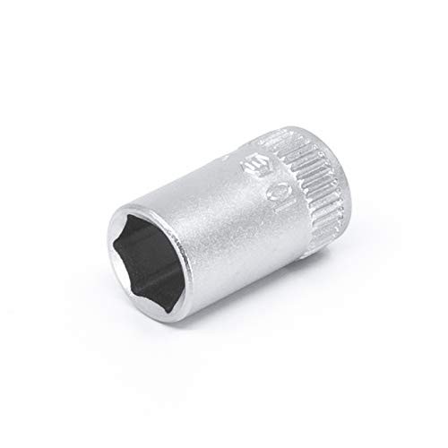 Genius Tools 222510 1/4" Dr. 10mm Hand Socket One Size, Silver