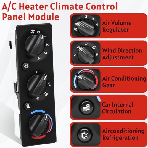 HVAC A/C Heater Climate Control Panel Module Fit for Peterbilt 384 (2008-2015)