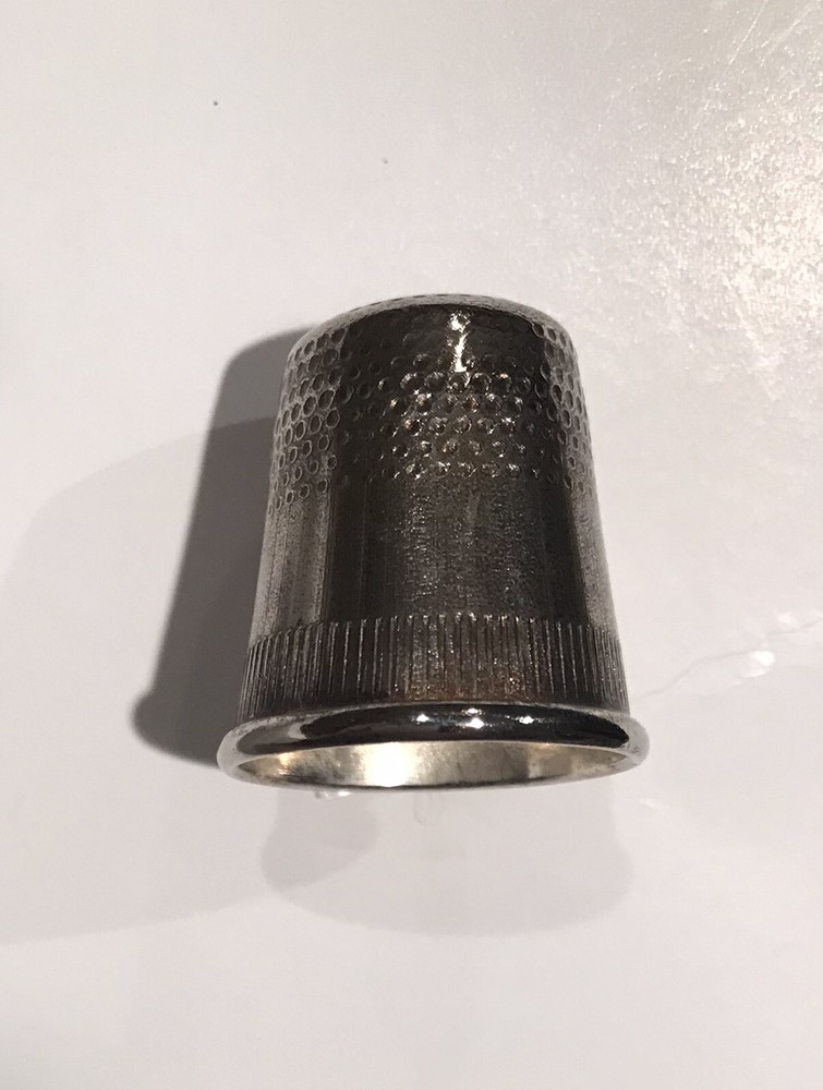Sterling Silver Thimble With Enamel York Minster Image