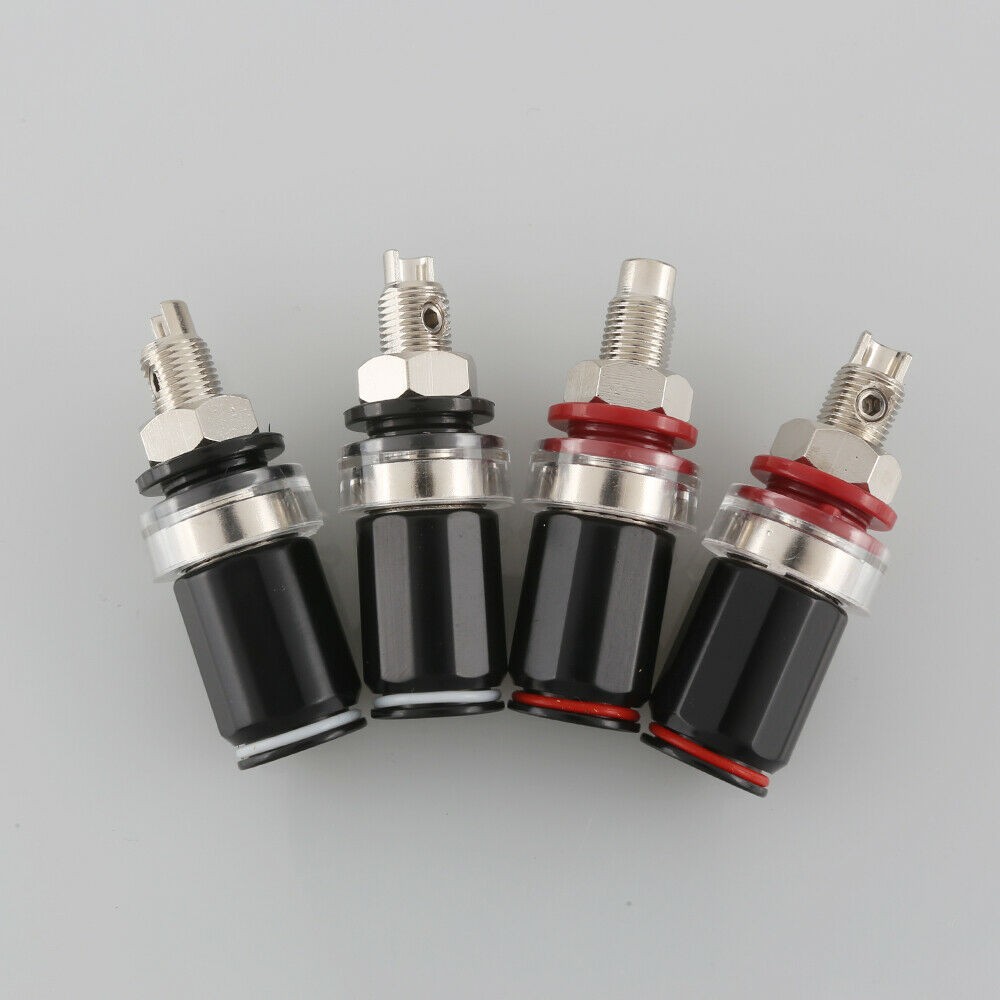 4* 24K Gold Rhodium Plated HiFi Amplifier Speaker Binding Post Socket Terminal c