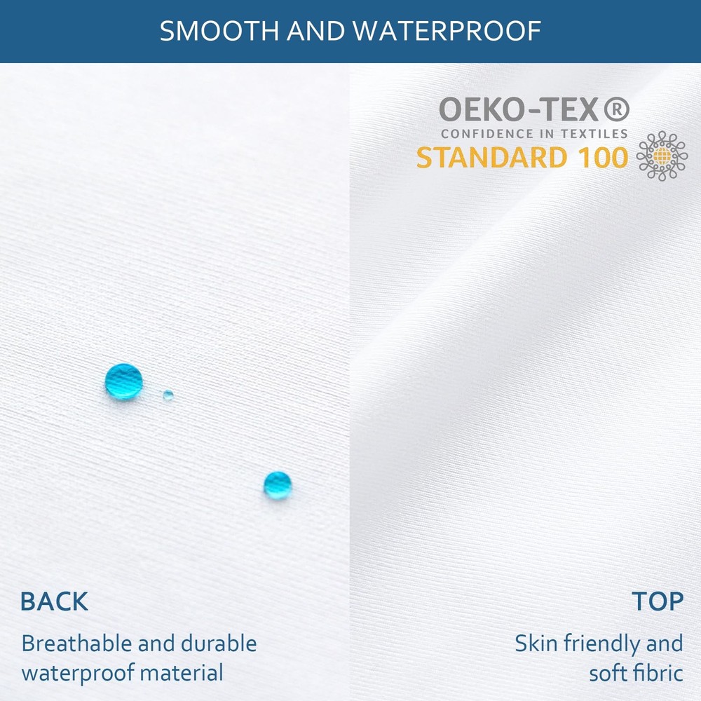Waterproof Mattress Protector Twin Size,Mattress Cover Protector, Smooth Top ...