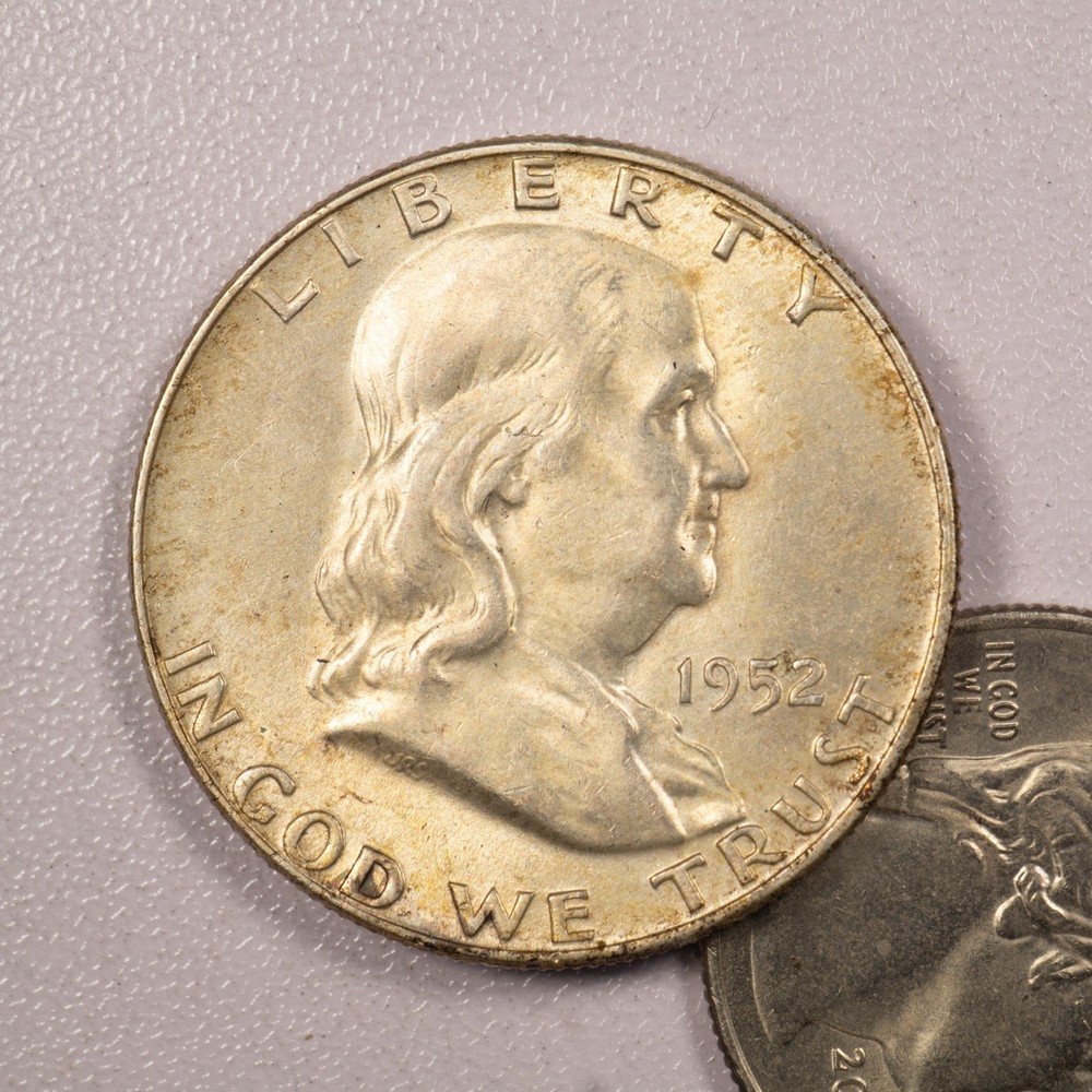 1952-D Franklin Half Dollar - Nice Full Bell Lines - AU!