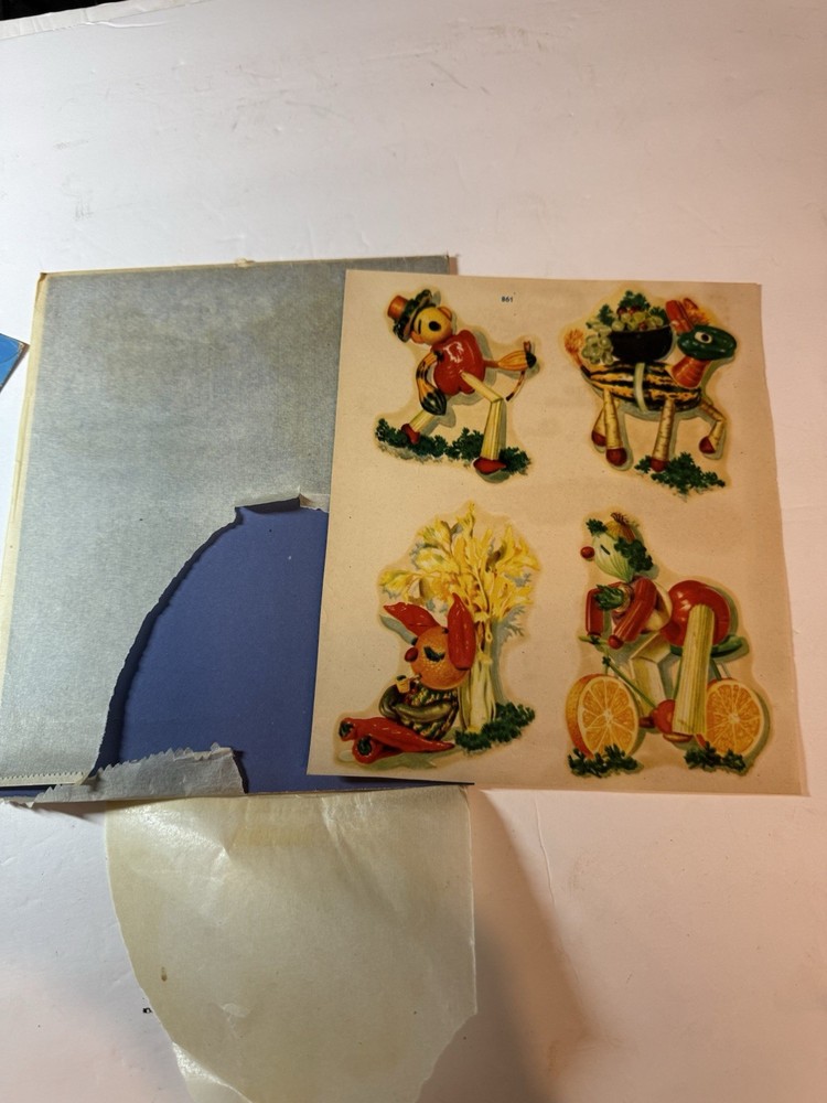 Vtg Myercord  Decals Adorable Veggies