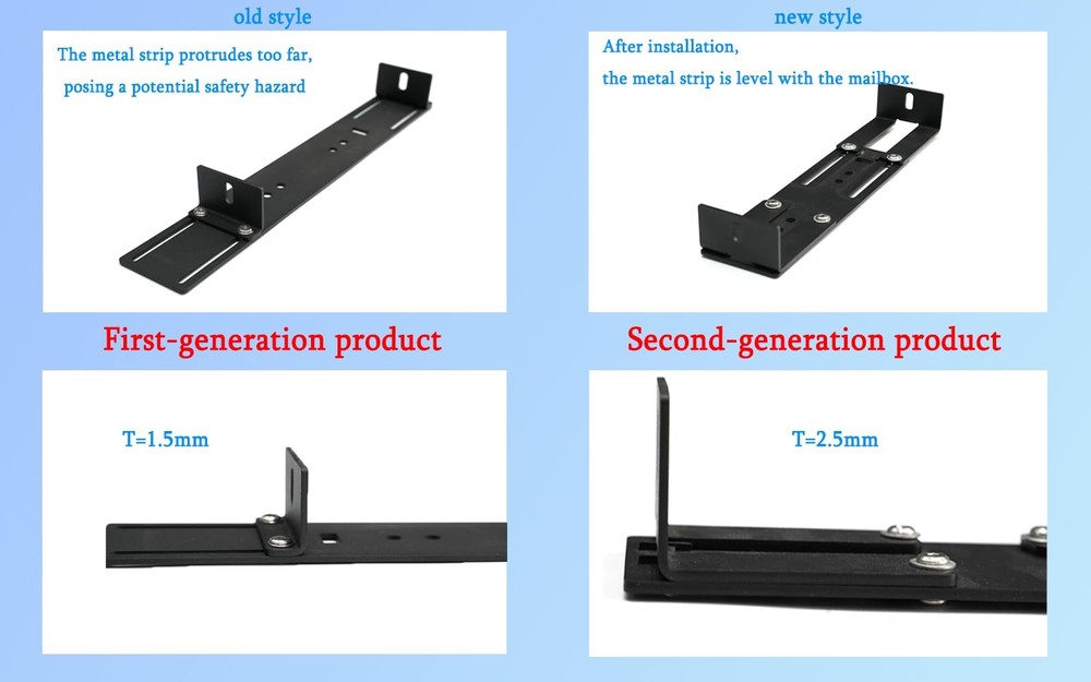 Adjustable Mailbox Mounting Bracket,Carbon Steel,Adjustable Design(Only Appli...
