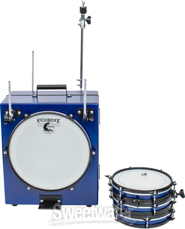 Toca Percussion KickBoxx Pro Suitcase Drum Set - Cobalt Blue