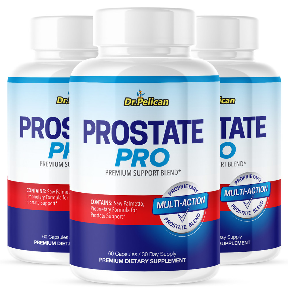 Prostate Pro- Prostate Support- 3 Bottles- 180 Capsules