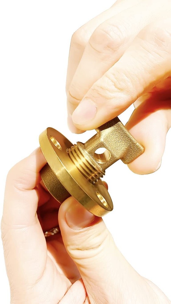 2 PACK Boat Garboard Drain Plug - 1/2" NPT Thread,solid brass Drain Plugs