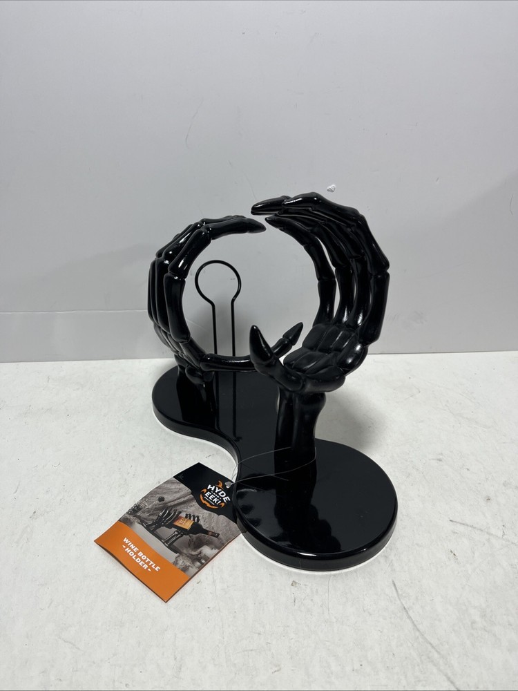 Hyde And Eek Black Skeleton Wine Bottle Holder NEW