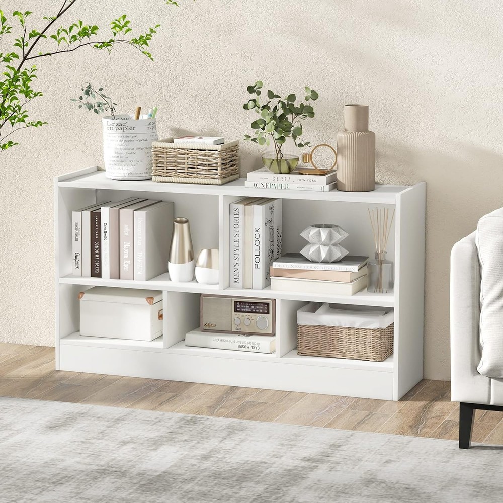 IFANNY 5 Cube Bookcase, Double Shelf Organizer