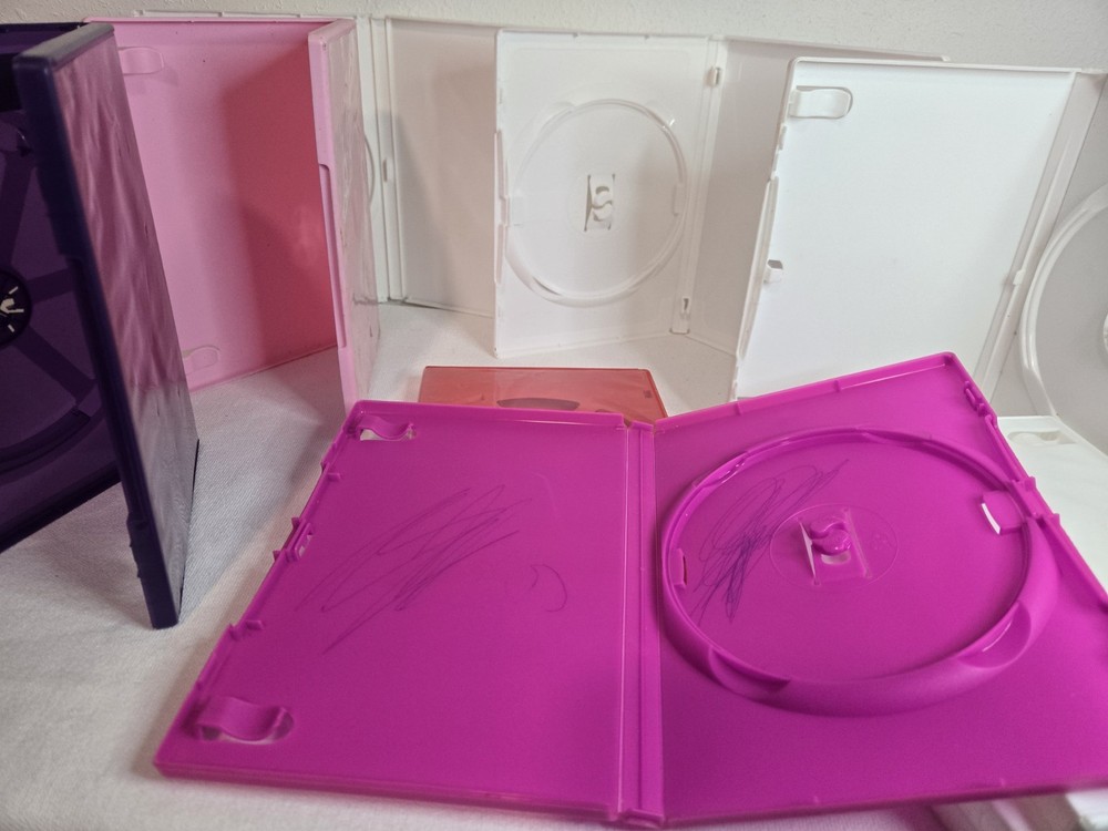 Empty Solid Standard DVD Storage Cases Lot