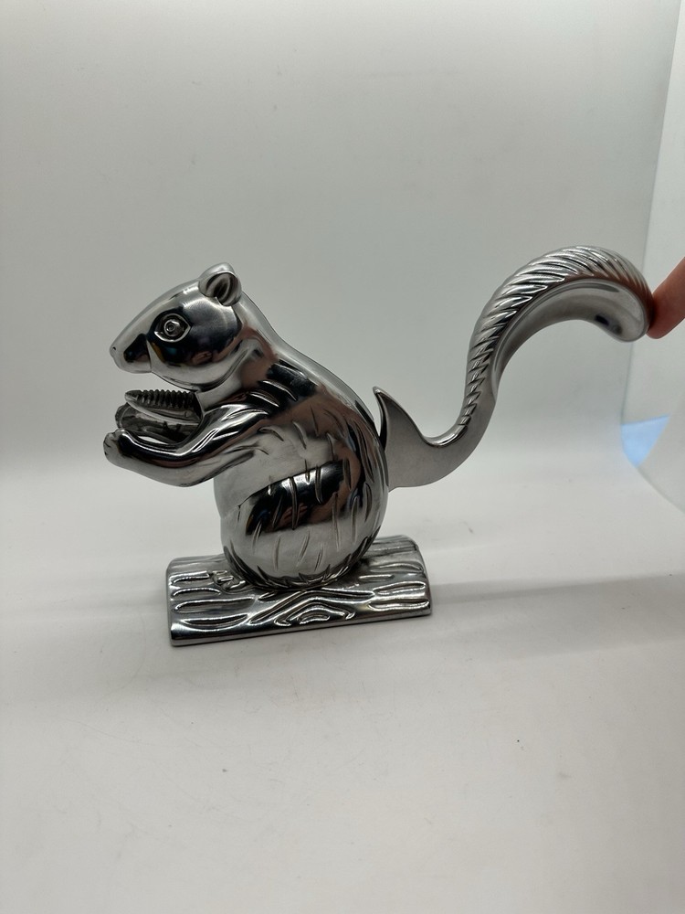 Squirrel Nutcracker Davy Crackett Nut Cracker Mechanical Cast Aluminum