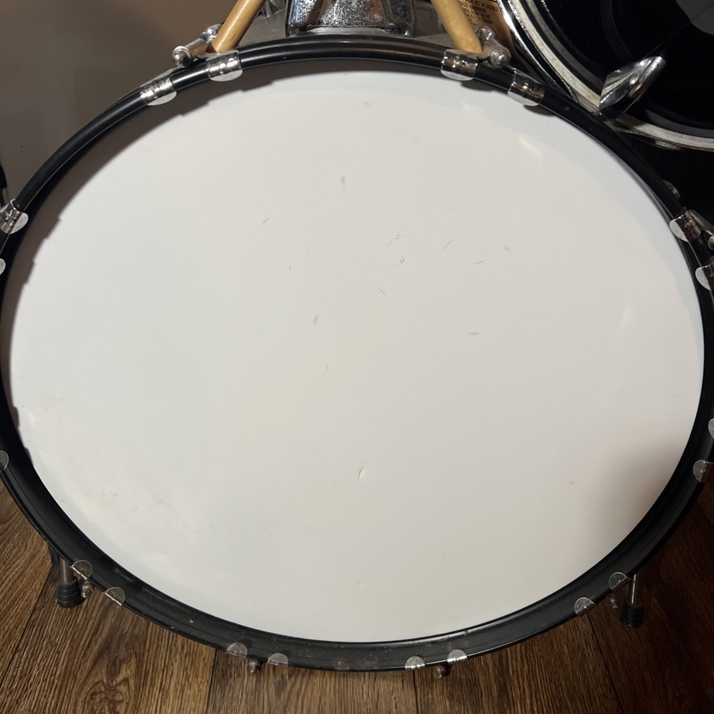 Used Groove Percussion 4pcs Drum Set Black Wrap - Fair