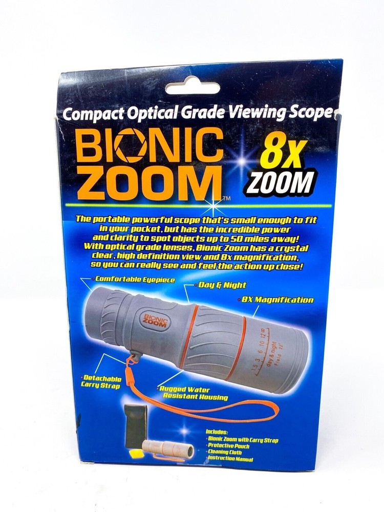 Bionic Zoom Compact Optical Grade Viewing Scope w/8x Zoom