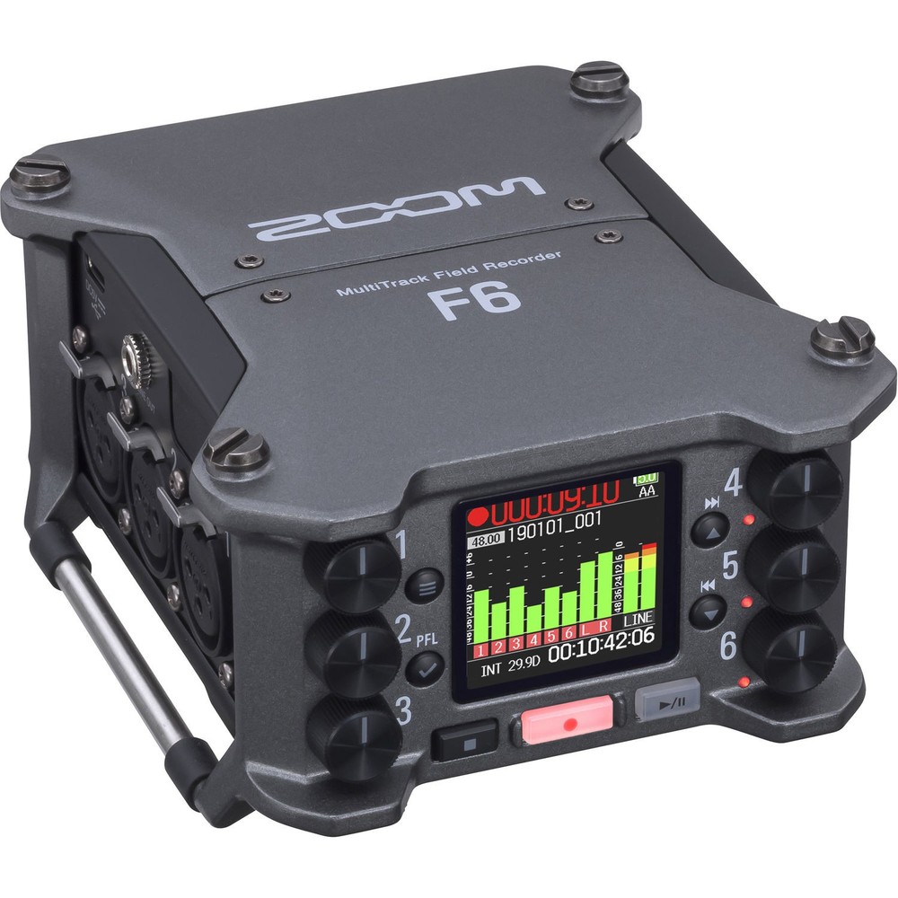Zoom F6 6-Input 14-Track Multitrack Field Recorder + Bluetooth Adapter + Case