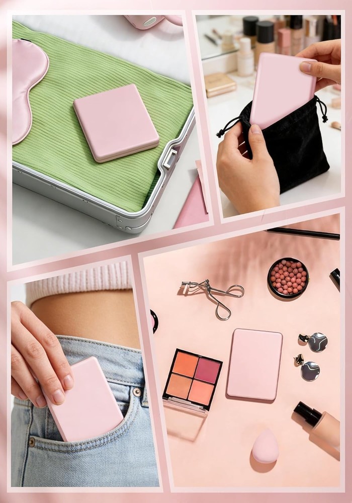 Compact Mirror, Rechargeable 30X Magnifying Mirror with 3 Lighting Modes & Di...